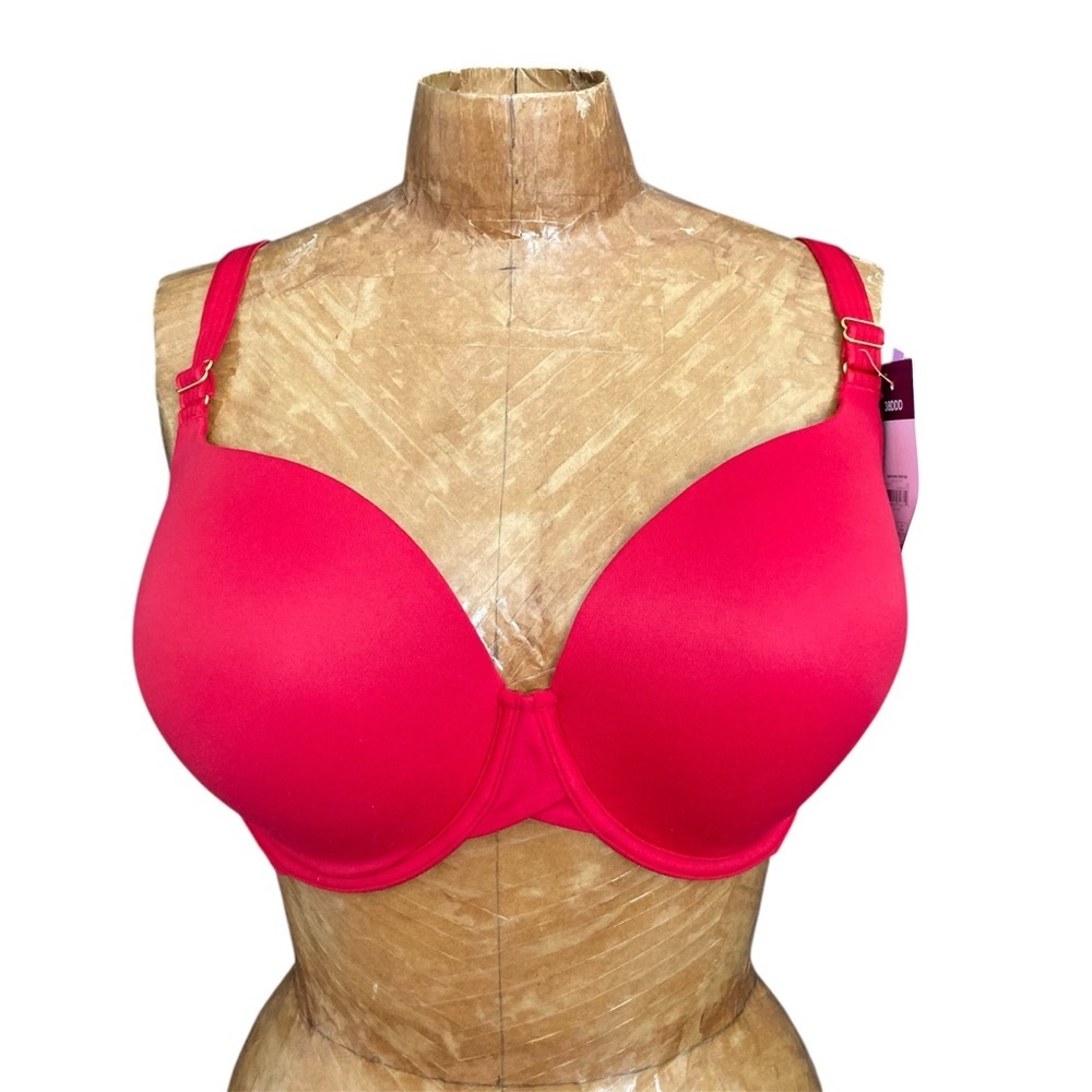 Joyspun Smoothing Tee Shirt‎ Bra in Brilliant Red | 38DDD